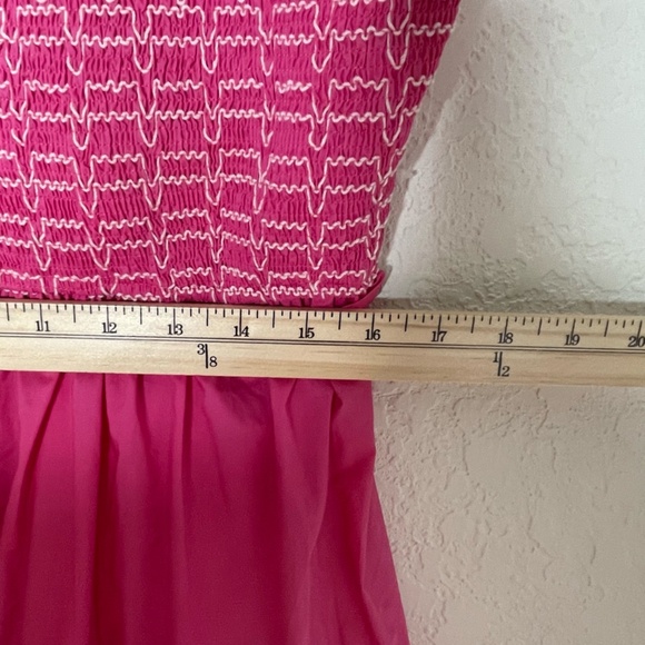 Arula Sweetheart Babydoll Tiered Smocked Dress Size B (18-20) Pink Ribbon Straps - Picture 11 of 13